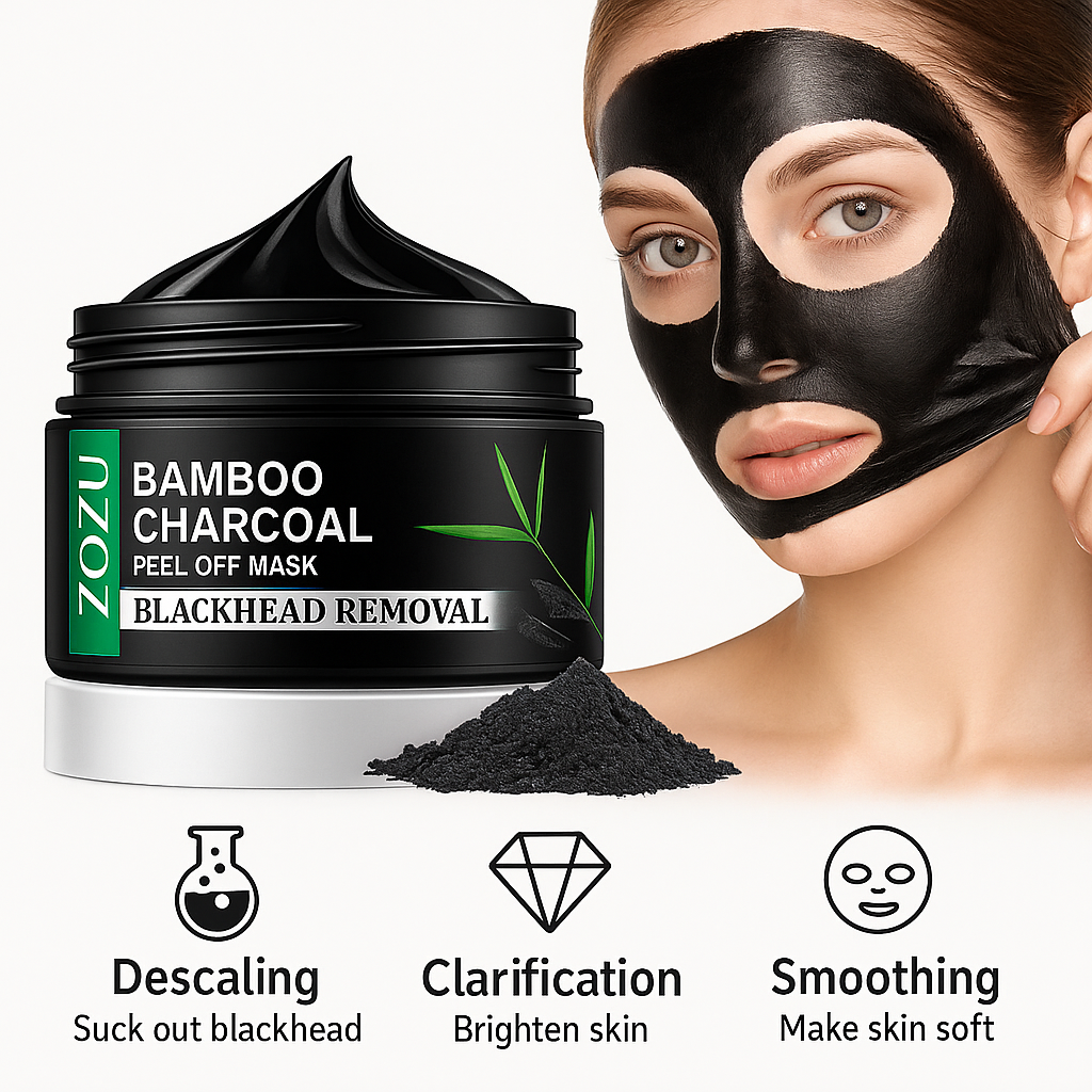 ZOZU – Máscara Peel-Off de Carvão de Bambu (removedora de pontos negros) – 80 g